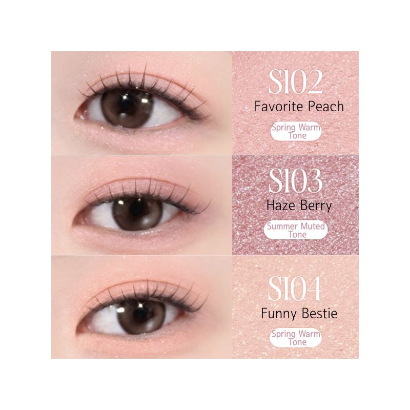 CLIO Soft Blending Shadow Stick 1.4g [Shimmer/Matte/Glitter], Color:S101. Fallin Peony