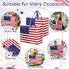 Landhoow 36 Pack American Flag Gift Bags Large 4th of