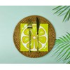 32Pcs Lemon Disposable Paper Dessert Napkins, 6.5in