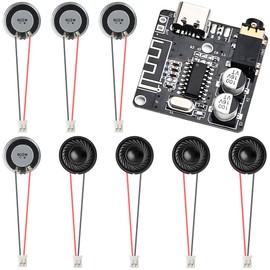JYUDAUFU Audio Speaker DIY 2W 8 Ohm Diameter 28mm Magnetic Iron Shell Speaker with PH 2.0 Terminal MP3/MP4 Player DIY Mini Box Speaker Radio Intercom Electronics VHM-314 Decoder Board 8pcs