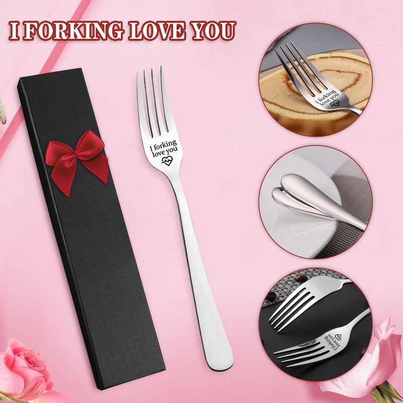 Shining She Engraved Fork, I Forking Love You, Stainless Steel
