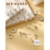 Adramata Earrings Gold Set Stainless Steel Earrings for Women 14K