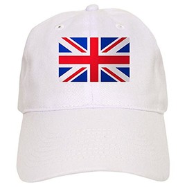 CafePress Union Jack Flag Cap Unique Adjustable Baseball Hat White