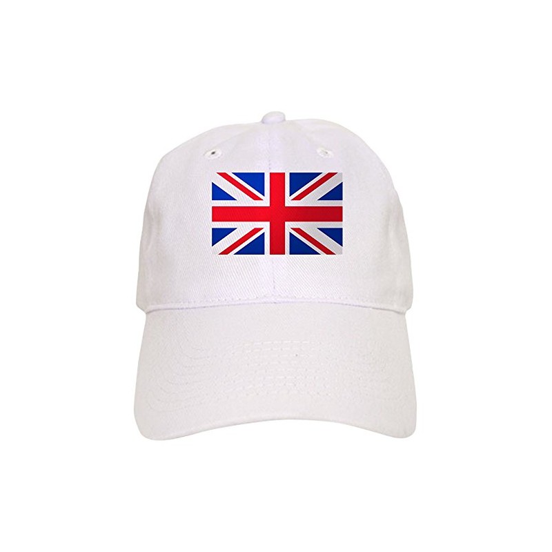 CafePress Union Jack Flag Cap Unique Adjustable Baseball Hat White