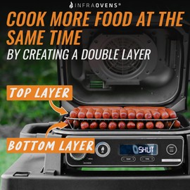 INFRAOVENS Stainless Steel Rack for Ninja Woodfire Outdoor Grill Pro XL, Pro Connect XL, OG850 OG951 Wood Fire Electric Master Grill Air Fryer Accessories, Dishwasher Safe