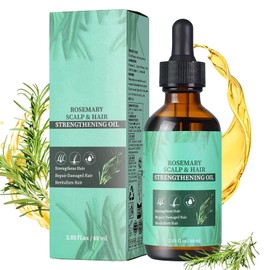 Aceite de Romero：Aceite Esencial de Romero para Cabello - 100% Puro Orgánico Aceite Capilar Con Romero de Cejas, Pestañas, Barba -60ML Rosemary Oil Hair Growth Esencial más grueso, más largo