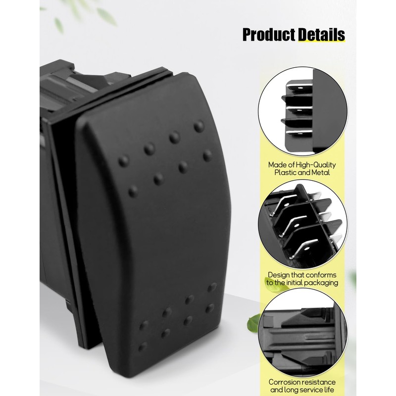 JUWEVAZU 0D4767 Generator On-Off-(ON) Rocker Switch Fit for Generac GP15000,