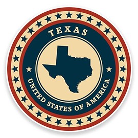2 x 10cm Texas USA America Sticker Car Laptop Travel Luggage Flag Map Tag #9459 (10cm Wide x 10cm High)