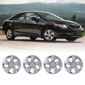 NIXON OFFROAD 15 Inch Hubcaps for Honda Civic Sedan 2013-2015(Not Fit for Hybrid Model) [Only Fit Steel Wheel] Wheel Rim Cover (Set of 4) PP Hub Caps Replacement for Car (15 Inch, Lacquer, 5105Style)