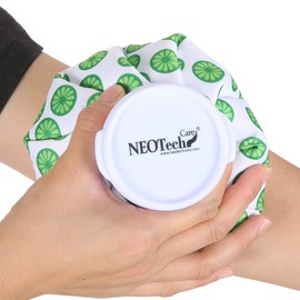 NeoTech Care NeoTech Care Ice Bag, Screw Top Fillable, Reusable (Lime Design, 5 inch)