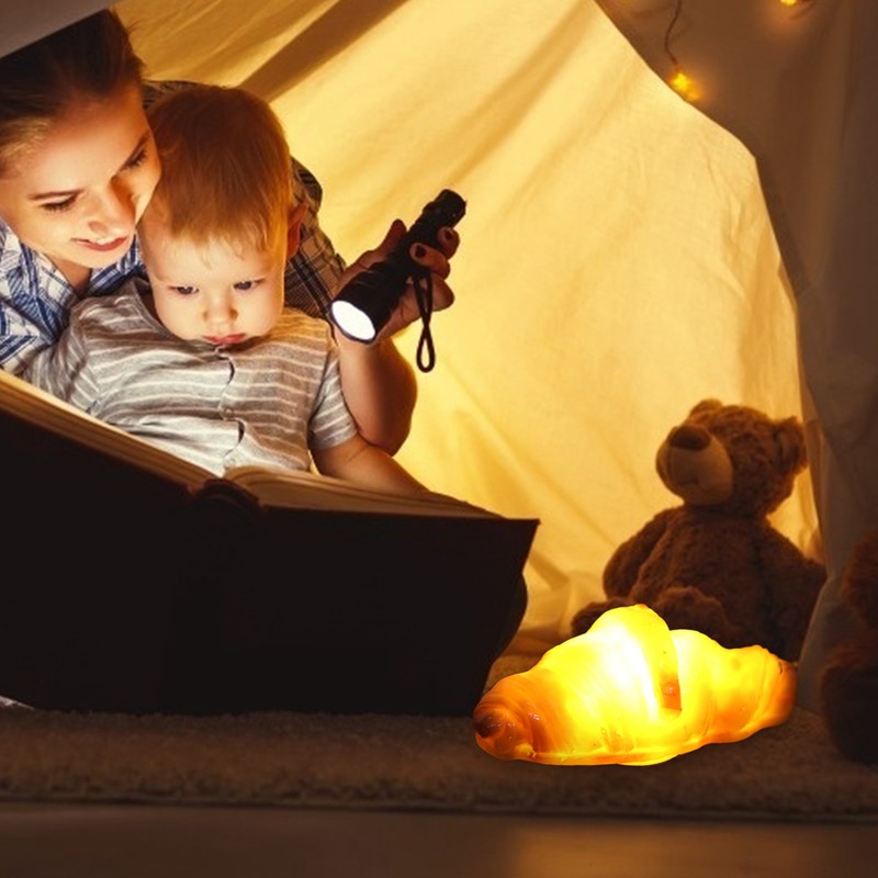 Bread Light Simulation Novelty Decorative Bedroom Bedside Battery LED Night