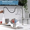 Lavatrum Kitchen Sink Faucets Brushed Nickel, High Arc Single Handle