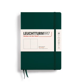 LEUCHTTURM1917 367254 Notebook Medium (A5), Hardcover, 251 Numbered Pages, Forest Green, Blank