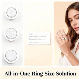 Liedrg Ring Sizing Kit Compatible with Oura Ring 4 - Professional Finger Measuring Tool for Smart Rings, Sizes 4-15