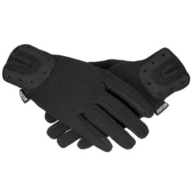Mashfa Horse Riding Gloves Cotton Dublin Track Fabric Shires Gloves Leather Equestrian (Small)
