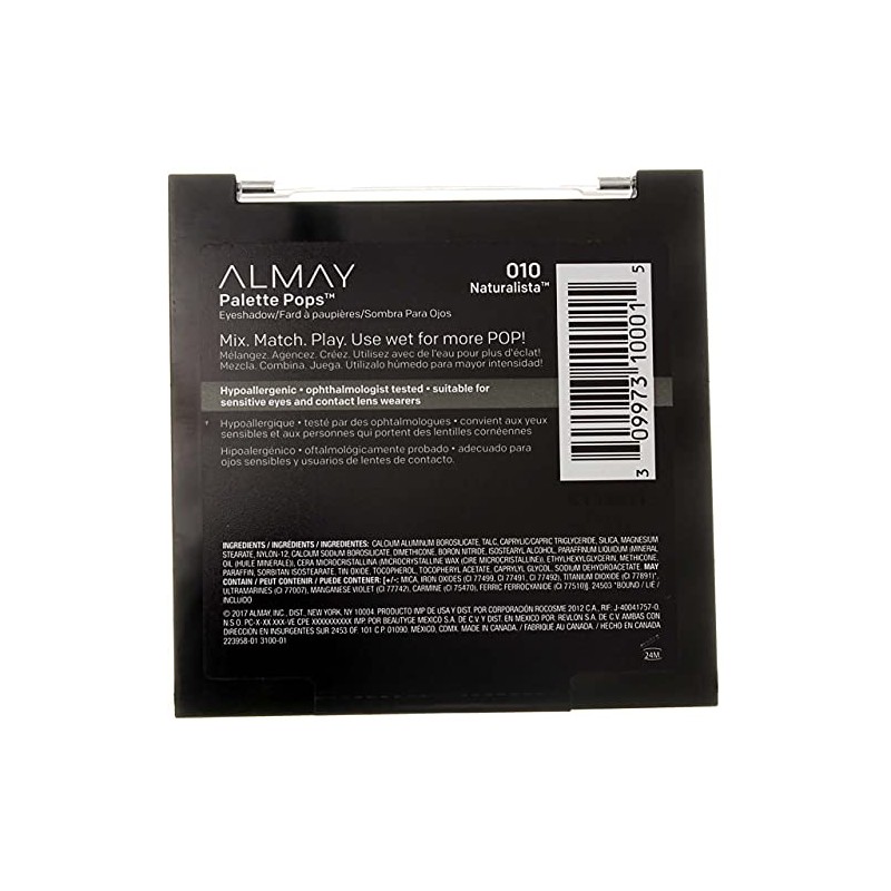Almay Palette Pops, Naturalista, 0.16 oz, eyeshadow palette, Powder,Creamy
