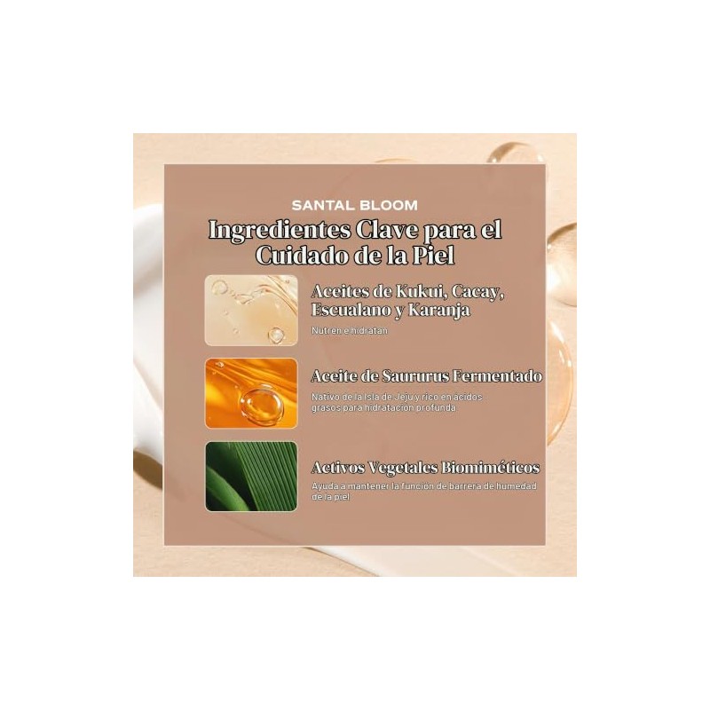 Saltair- - Aceite corporal Santal Bloom - Hidratante corporal nutritivo