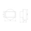 110x55mm -Ø 100mm Flat Rectangular to Round Ducting Adapter -
