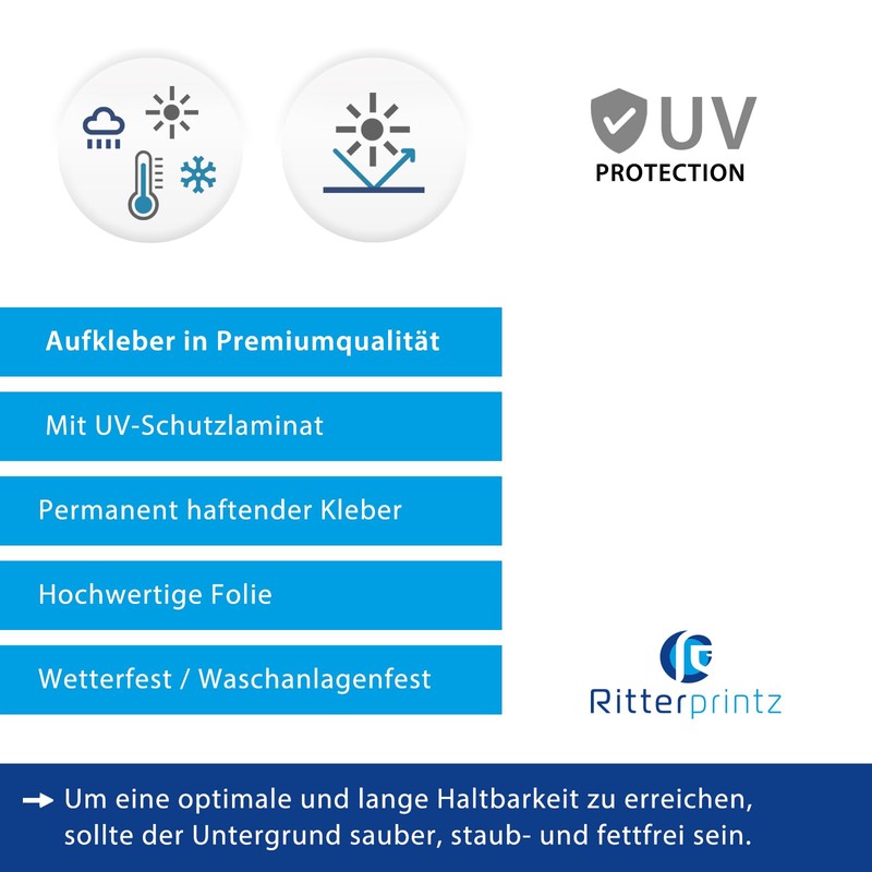 Sticker Set Letterbox "Bitte keine Werbung" Weatherproof and UV Resistant