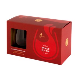 Big Betty - Juego de copas de vino Jumbo Premium Stemless XL transparente - Incluye 2 vasos - cada uno contiene una botella de vino entera