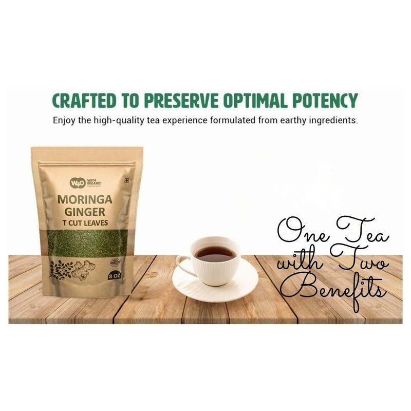 Moringa Leaves Tea with Ginger 8 oz, Boost Immunity, Aid