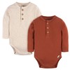 Gerber Baby Boys' 2-Pack Bodysuits, Rust Oatmeal Heather, 3-6 Months