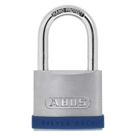 ABUS Silver Rock 5/40HB40 gl.-6404 Padlock - Keyed Alike and with High Shackle - Solid Zinc - Cellar Lock and Much More - ABUS Security Level 5 - Blue/Silver
