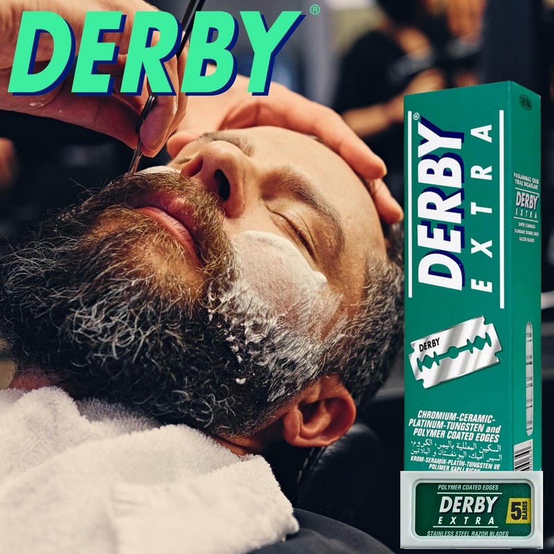 50 "Derby Extra Professional" Double Edge Razor Blades for straight