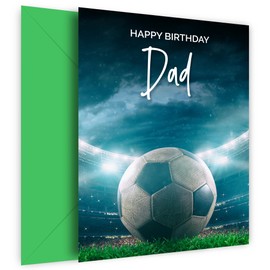 Football Birthday Card for Dad - Perfect Happy Birthday Cards for Any Age Dad or Father, Football Birthday Card, Dad