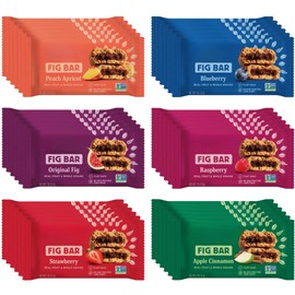 Whole Wheat Fig Bars 6 Flavor Variety Pack, Healthy Breakfast Fig Bars Variety Pack - 2 oz Bars 28 Pack