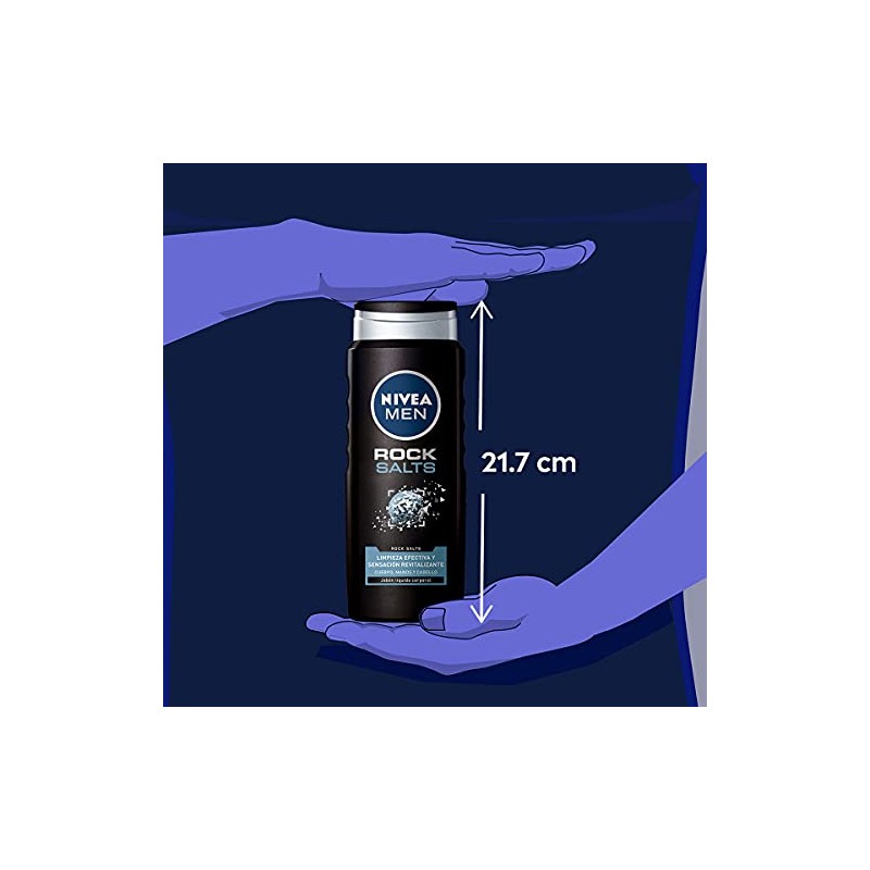 NIVEA MEN Jabón Líquido Corporal Rock Satls (500 ml) jabón