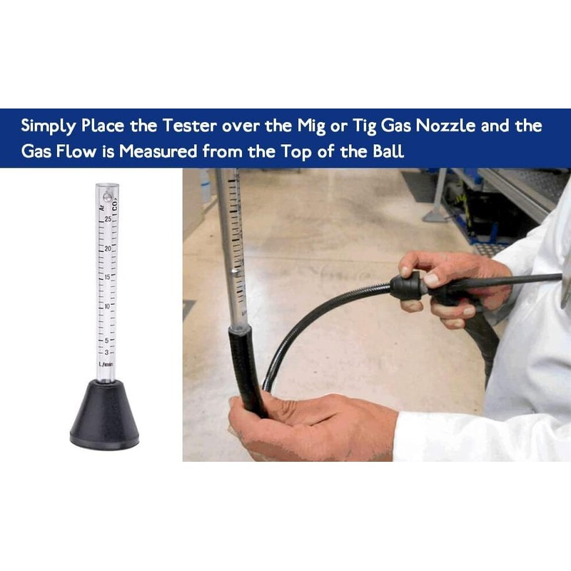 Argon Gas Flow Meter, 25 L Gas Measuring Gas Tester,