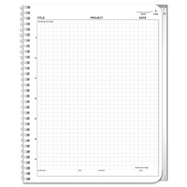 BookFactory Carbonless Lab Notebook/Laboratory Duplicator Book (Scientific Grid Format) - Contains Carbon Copies 8.5'' x 11''. 100 Sets of Pages, 200 Sheets Total [Wire-O Bound] (Made in USA)