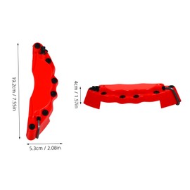 Kisangel 1 Pair Brake Caliper Covers Stylish Aesthetic Auto Accessories for Vehicles Easy Installation Durable Material Fits Small Enhance Car Appearance with Red Design