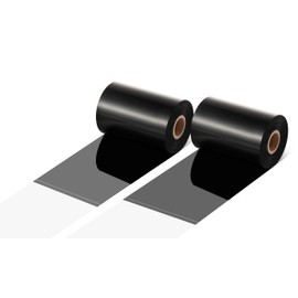 Thermal Transfer Ribbon by Accurate Films for Zebra Printer, Box of 6, 6.00" x 1,476' (152mm X 450m), 1" Core, Black. Multi Purpose Resin Enhanced Wax Ribbon for Label, Tag & Barcode Printing.