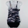 Swim Solutions $109 Coastal Plates Triple Tier One Piece Swimsuit