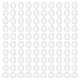 PATIKIL M2.5 Nylon Flat Washers, 120 Pcs 2.5mm ID 5mm OD 1mm Thick Plastic Sealing Flat Round Washer Spacer Gaskets Replacement for Plumbing Faucet Hose Fastener Bolt, White