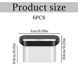 Bojueshaw 4pcs USB-C Dust Plugs,Universal Type-C Port Protectors for Most Android Phones & Tablets,Anti-Dust Charger Port Covers(Black)