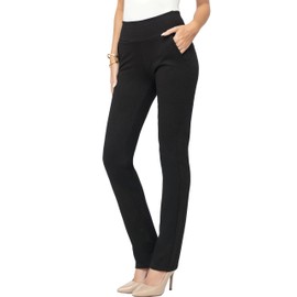 Conceited Black Dress Pants Women Tummy Control - Wear to Work Pants Women - Womens Dress Pants - Slacks - Business Casual Office - Black - Small