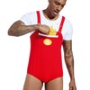 Landofgenie Bodysuit for Men One Piece Cotton Onesie with Buttons