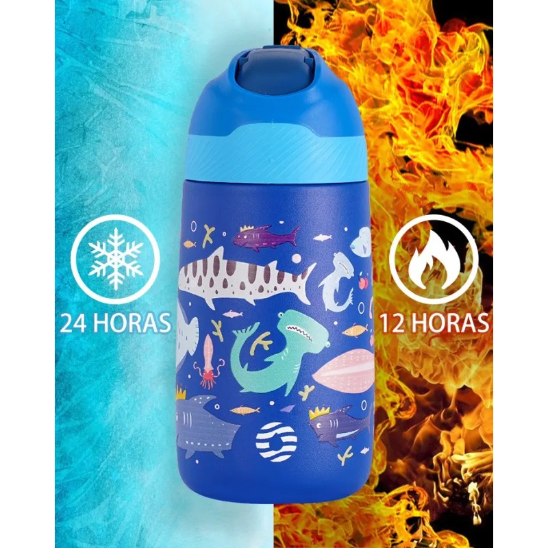Botella Fjbottle Libre De Bpa Con Popote, 350 Ml