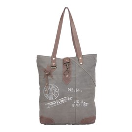 Myra Bag Western Canvas Tote Bag for Women - Cotton Leather Bag Time's Wheel