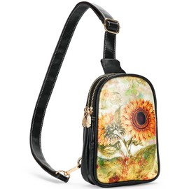 MEITRUE Small Sling Bag Fanny Packs Cell Phone Purse Vegan Leather Crossbody Bags for Women