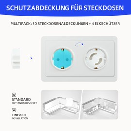 Sockets Child Lock Pack of 30, Child Safety Socket, Socket with Child Lock, Socket Cover, Socket Protection, Child Safety Socket, Socket Fuses Baby