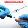 2Pcs Nail Drill Bit Medium Grit Ceramic Drill Bit Corn