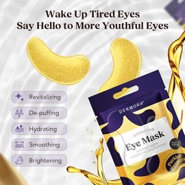 24K Gold Eye Masks - 15 Pairs  Under Eye Bags  Dark Circles Treatment  Feel Fresh  Revitalized.                                                       