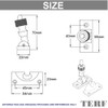 TERF® Traditional Polished Chrome Sash Window Lock Fastener Brighton Pattern