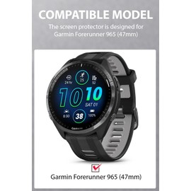 Yaekea 6 Pack Screen Protector for Garmin Forerunner 965 47mm Smartwatch, Self-Healing Flexible TPU Film, Anti-Scratch HD Clear Soft Screen Protective Film
