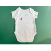 Miniblings Baby Bodysuit Shortsleeve Handmade Hand-Printed white Deer red Size