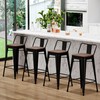 ALISH Bar Stools Set of 2,Low Back Counter Height Bar